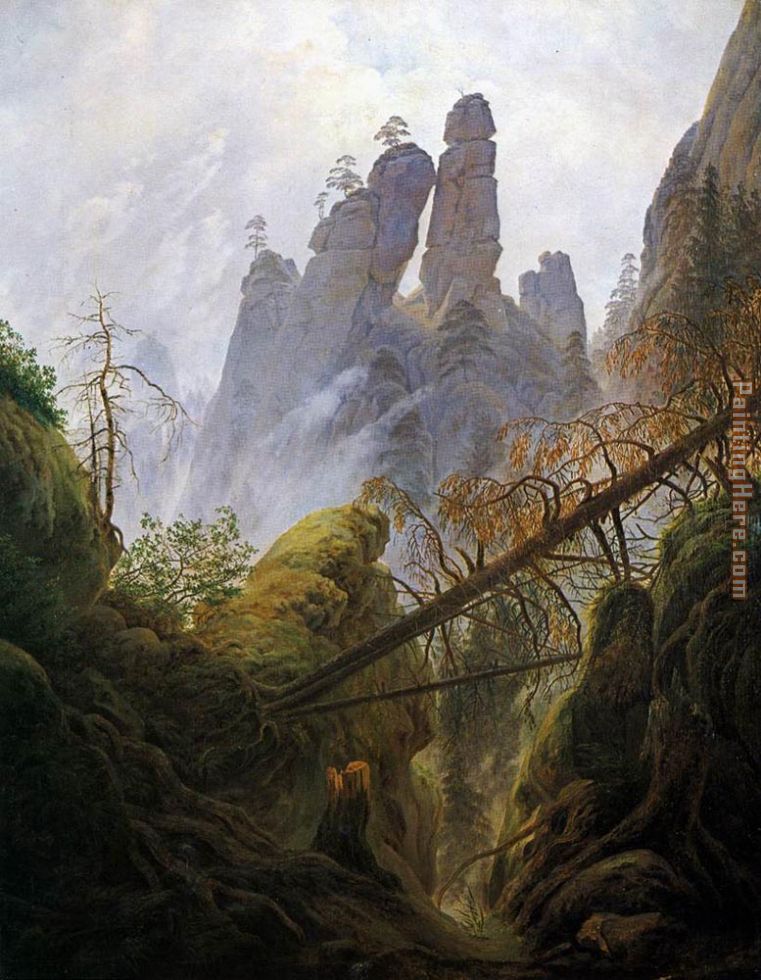 Rocky Ravine painting - Caspar David Friedrich Rocky Ravine art painting